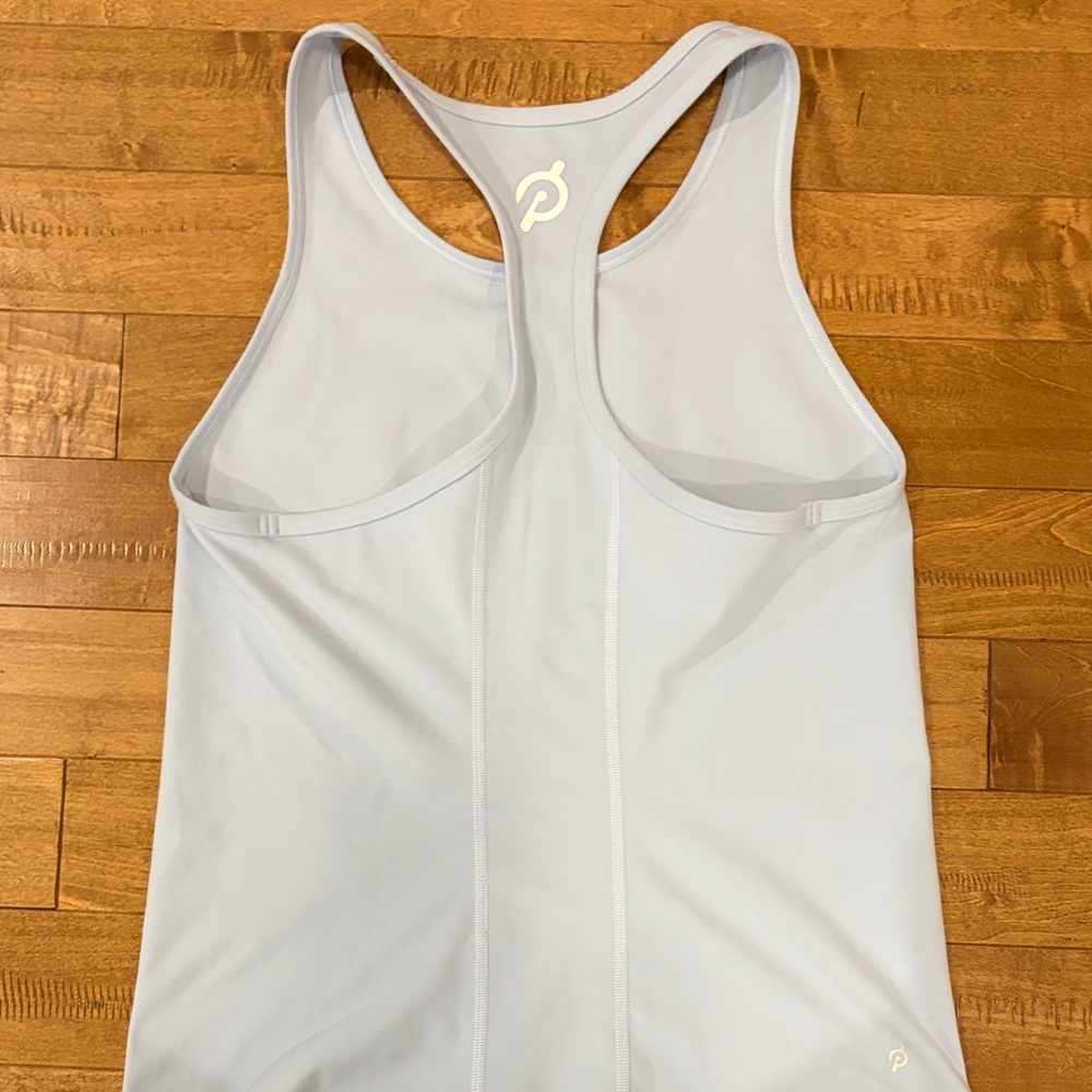 Light Blue Racerback Peloton Tank Top Medium - Picture 3 of 3